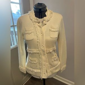 Ivory and gold cardigan